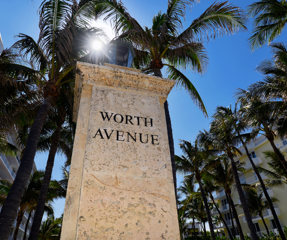 Palm Beach- Worth Avenue sign